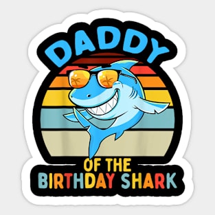 Daddy Of The Shark Birthday Dad Matching Family Sticker